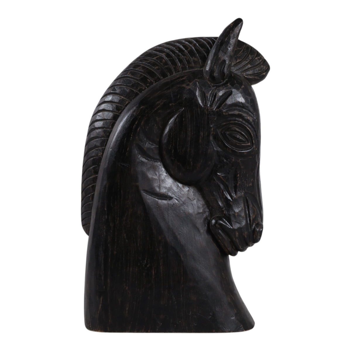 16" x 10" Trojan Horse Head Antiqued - Black