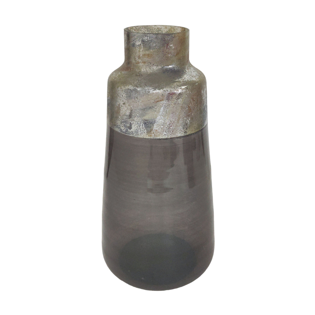 17" 2 Tone Glass Vase - Gray Multi