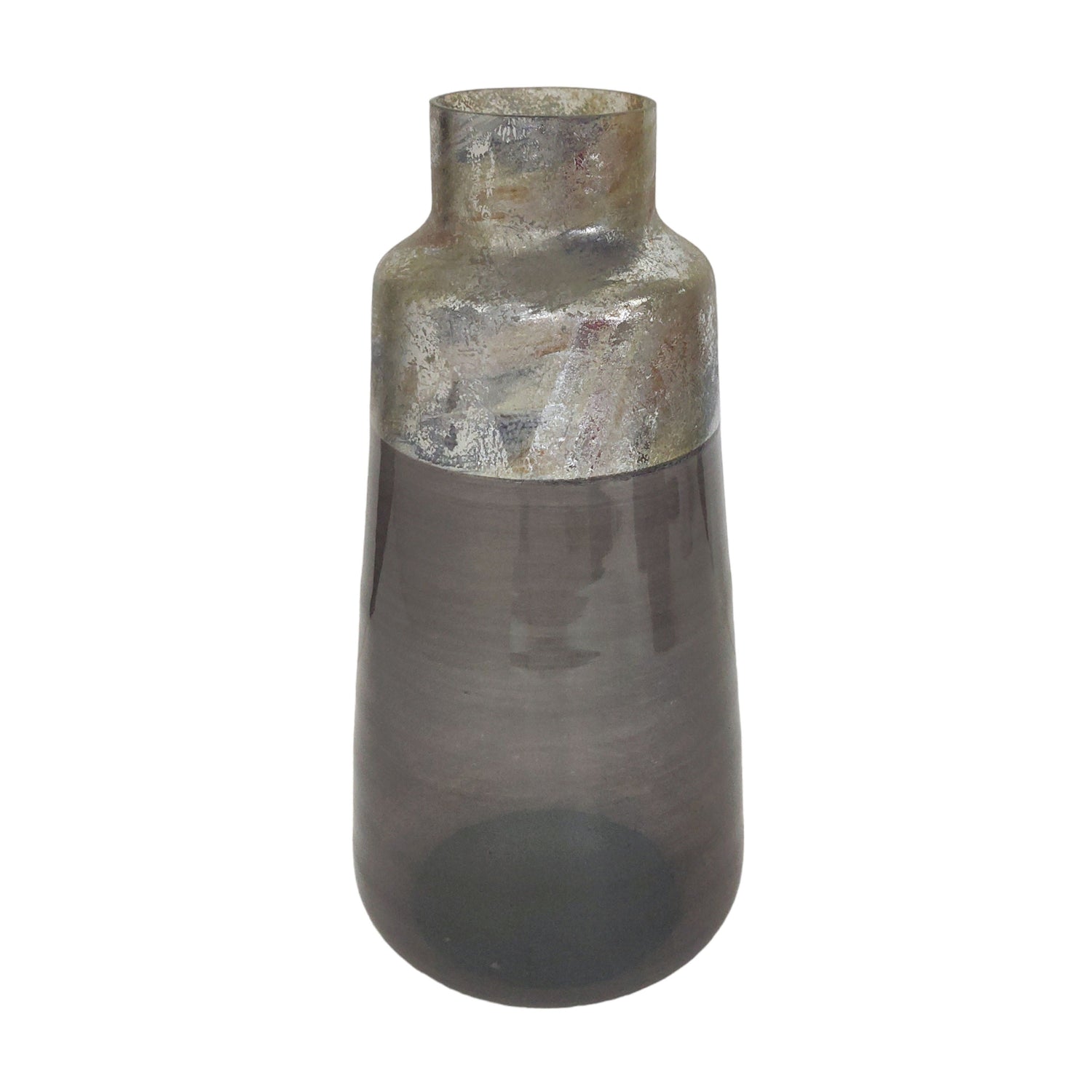 17" 2 Tone Glass Vase - Gray Multi