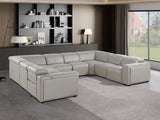 1224 - 8-Piece U-Shaped Sectional Sofa In With 4 Power Recliners & Power Headrests