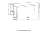910177 Lamont Fabric Upholstered Accent Bench Black and Natural