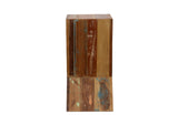910180 Lily Solid Reclaimed Wood Accent Side Table Natural