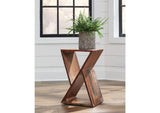 910180 Lily Solid Reclaimed Wood Accent Side Table Natural