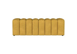 910292 Summer Fabric Upholstered Tufted Accent Bench Mustard Yellow
