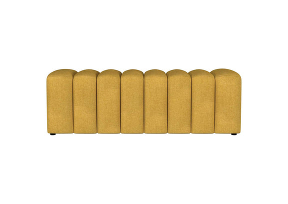 910292 Summer Fabric Upholstered Tufted Accent Bench Mustard Yellow