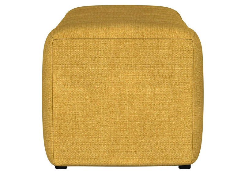 910292 Summer Fabric Upholstered Tufted Accent Bench Mustard Yellow