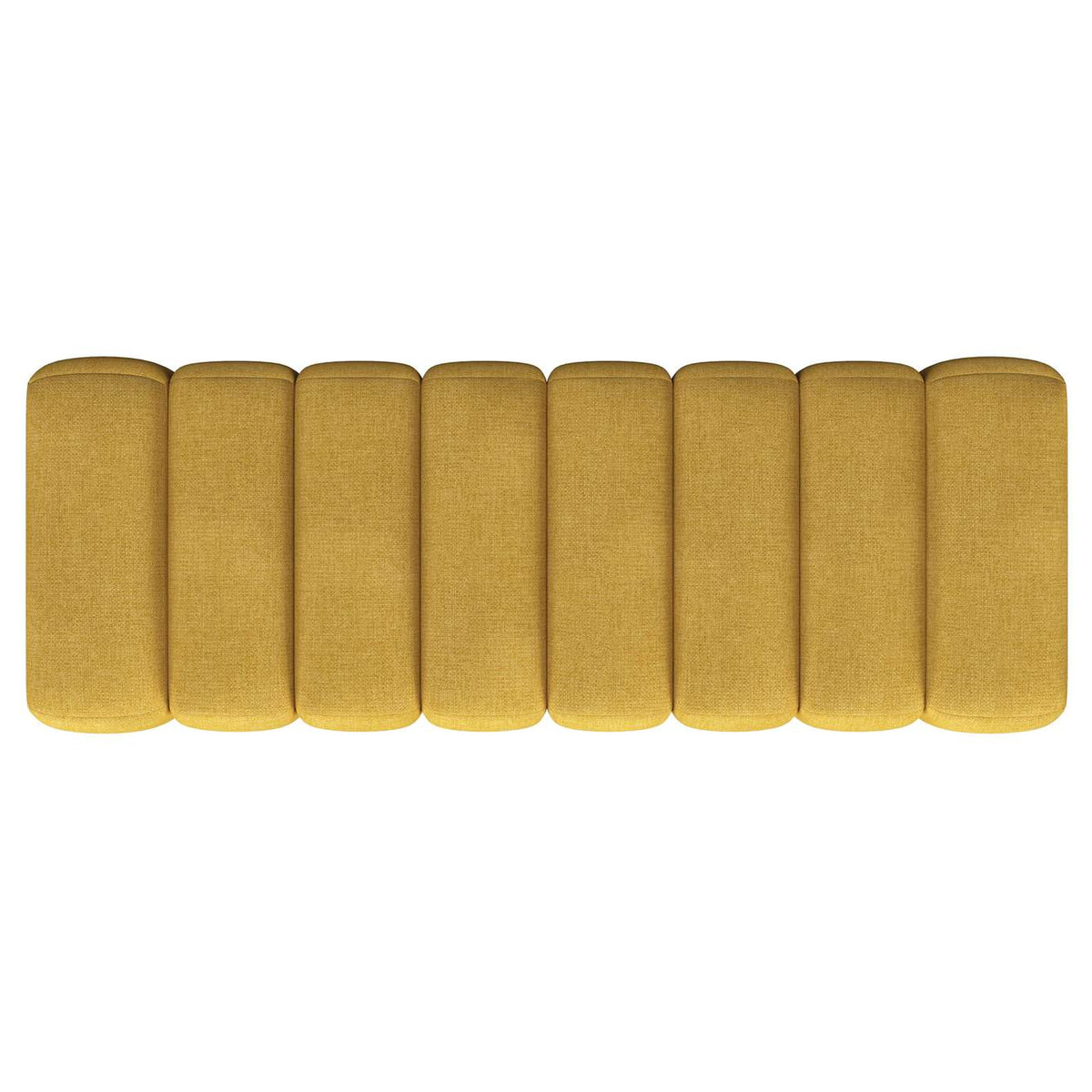 910292 Summer Fabric Upholstered Tufted Accent Bench Mustard Yellow