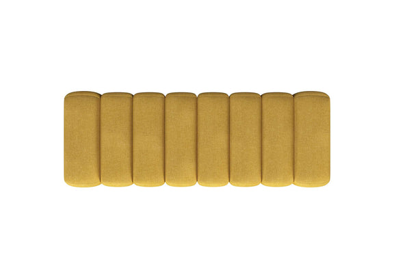 910292 Summer Fabric Upholstered Tufted Accent Bench Mustard Yellow