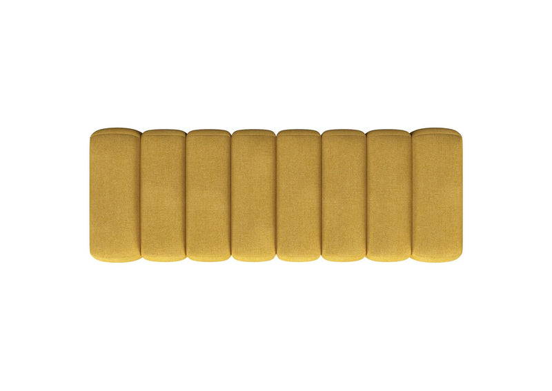 910292 Summer Fabric Upholstered Tufted Accent Bench Mustard Yellow