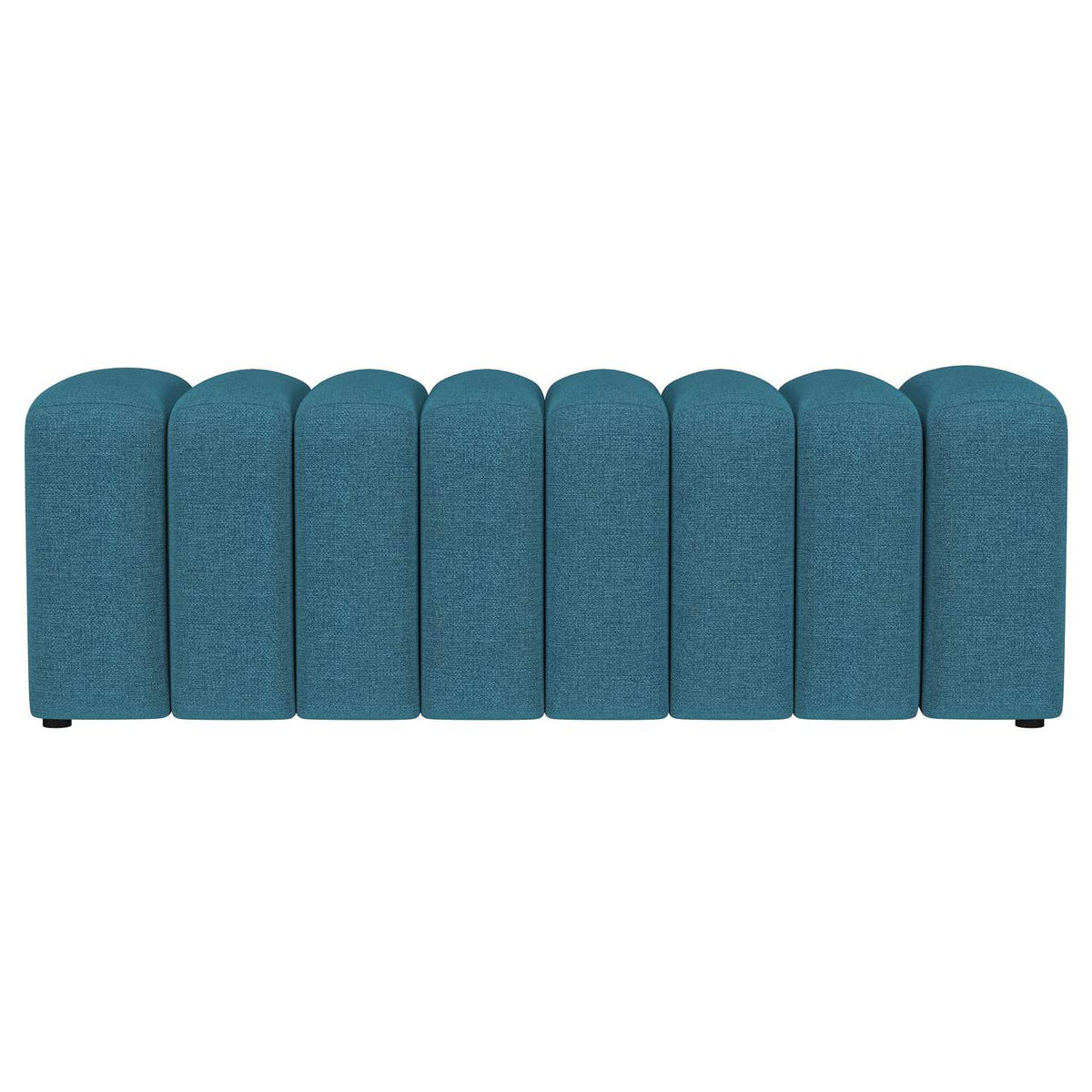910293 Summer Fabric Upholstered Tufted Accent Bench Peacock Blue