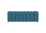 910293 Summer Fabric Upholstered Tufted Accent Bench Peacock Blue
