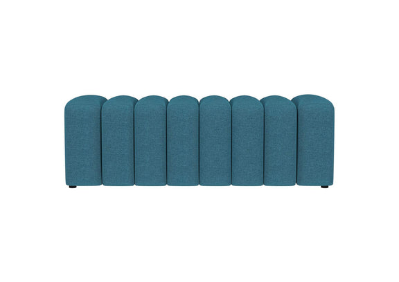910293 Summer Fabric Upholstered Tufted Accent Bench Peacock Blue