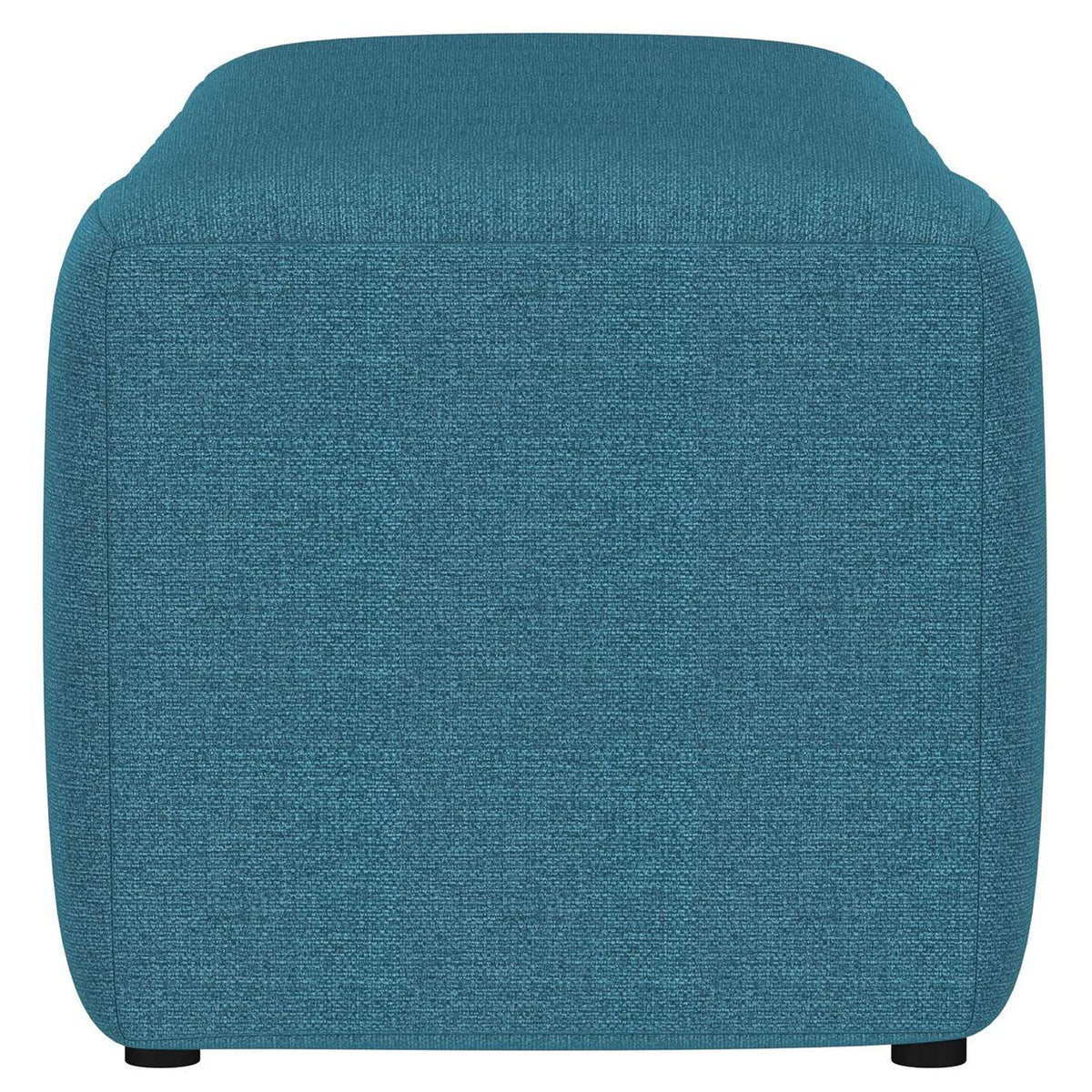 910293 Summer Fabric Upholstered Tufted Accent Bench Peacock Blue
