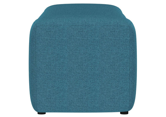 910293 Summer Fabric Upholstered Tufted Accent Bench Peacock Blue