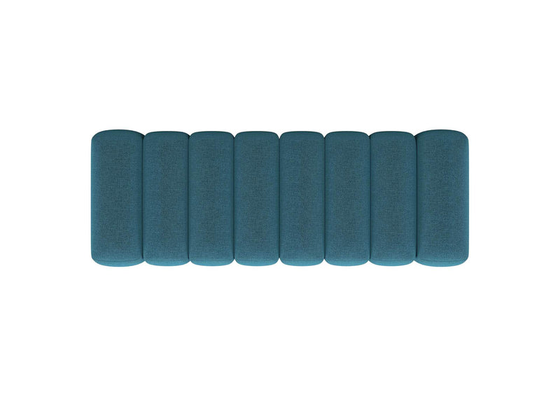 910293 Summer Fabric Upholstered Tufted Accent Bench Peacock Blue