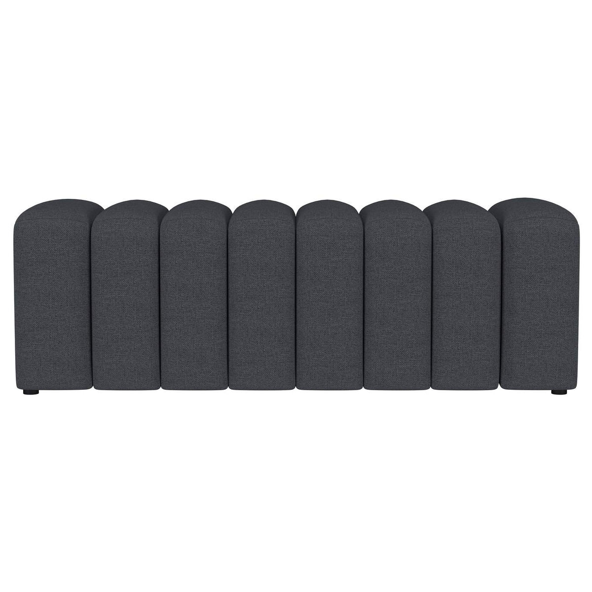 910294 Summer Fabric Upholstered Tufted Accent Bench Charcoal