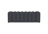 910294 Summer Fabric Upholstered Tufted Accent Bench Charcoal