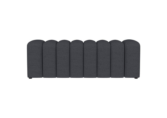 910294 Summer Fabric Upholstered Tufted Accent Bench Charcoal