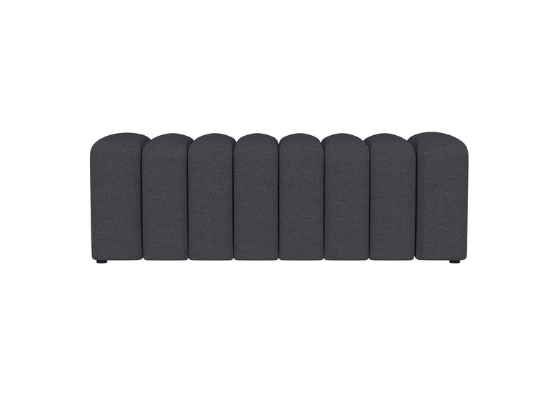 910294 Summer Fabric Upholstered Tufted Accent Bench Charcoal