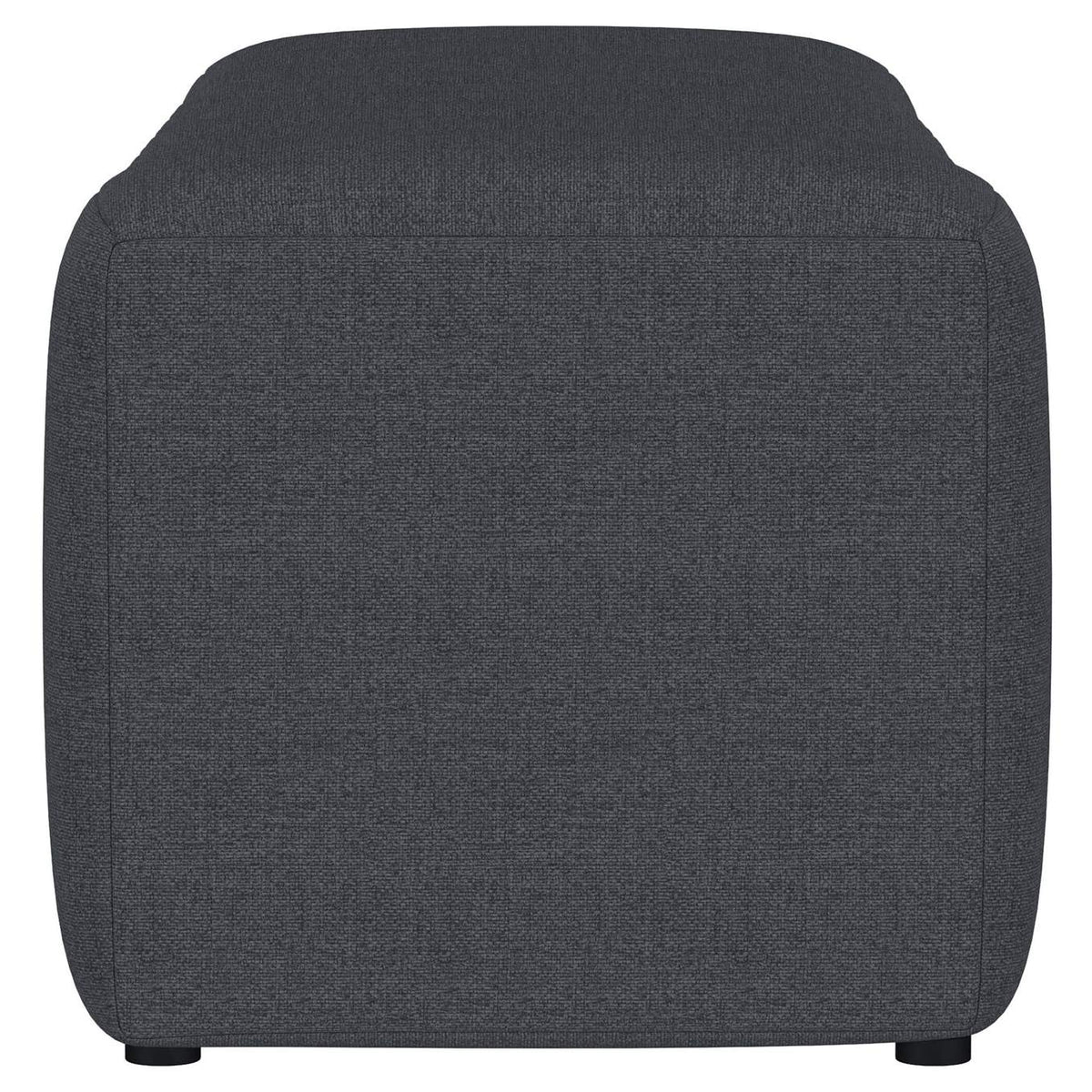 910294 Summer Fabric Upholstered Tufted Accent Bench Charcoal