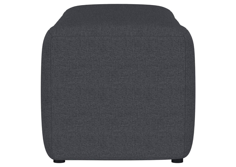 910294 Summer Fabric Upholstered Tufted Accent Bench Charcoal