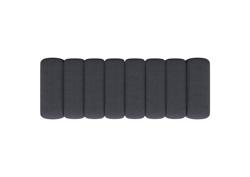 910294 Summer Fabric Upholstered Tufted Accent Bench Charcoal