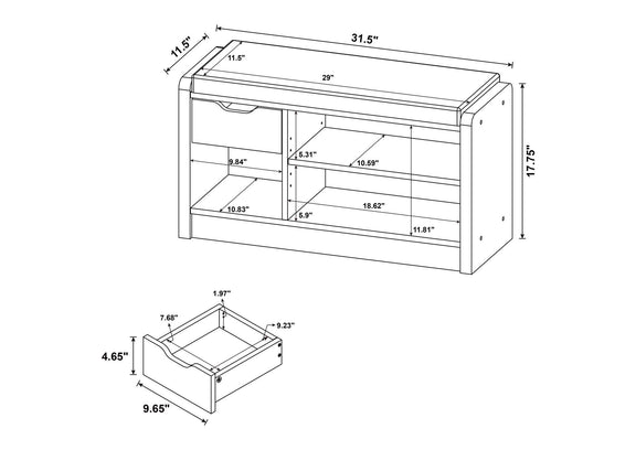 910321 Arrington Storage Bench Smoked Oak