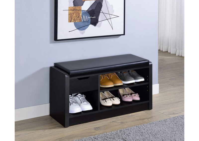 910323 Arrington Storage Bench Black