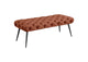 910335 Ella Upholstered Tufted Bench Metal Legs Rust