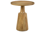 Ixia Round Solid Mango Wood Accent Side Table Natural