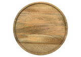 915105 Ixia Round Solid Mango Wood Accent Side Table Natural