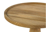 915105 Ixia Round Solid Mango Wood Accent Side Table Natural