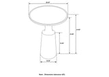 915105 Ixia Round Solid Mango Wood Accent Side Table Natural