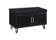 915152 Brixton 2-door Padded Entryway Shoe Storage Bench Black