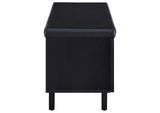 915152 Brixton 2-door Padded Entryway Shoe Storage Bench Black