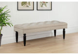 915160 Marsha 52-inch Upholstered Entryway Accent Bench Latte