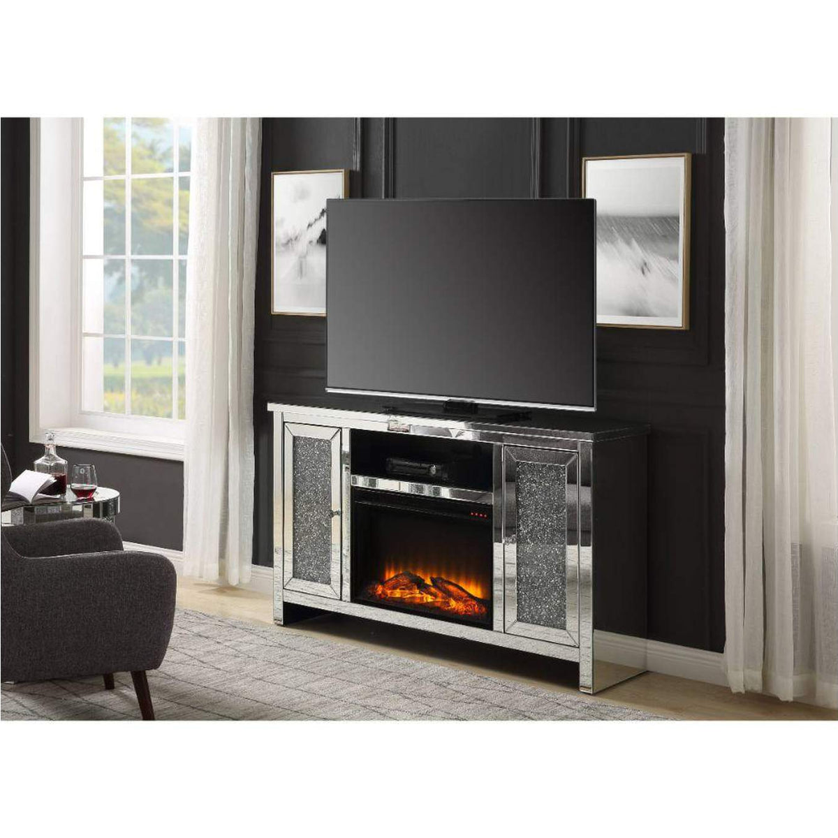 91775 Noralie TV Stand with Fireplace