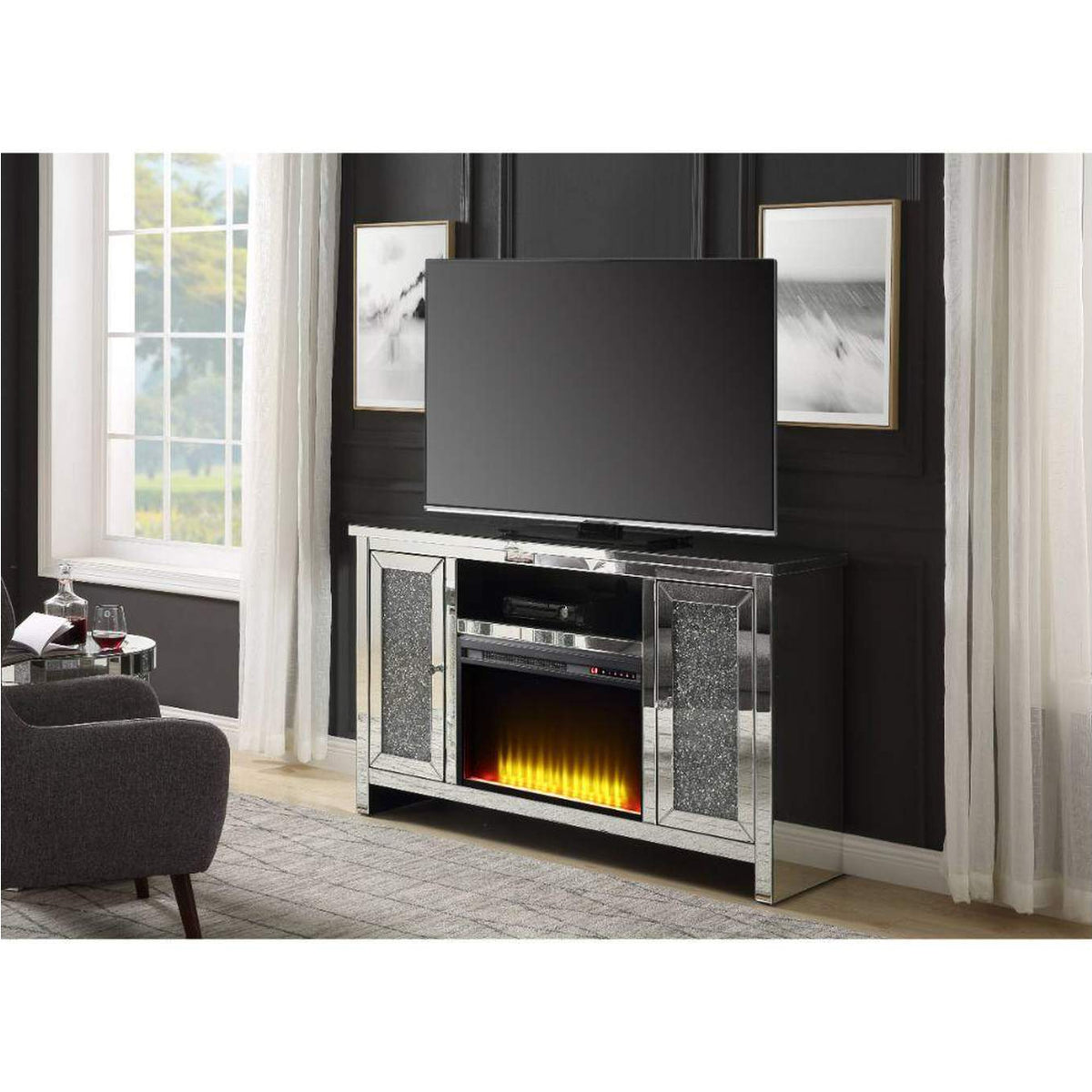 91775 Noralie TV Stand with Fireplace