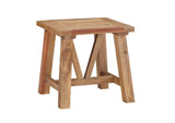 8W6822 Harby Reclaimed Wood Square Side Table In Rustic Tawny