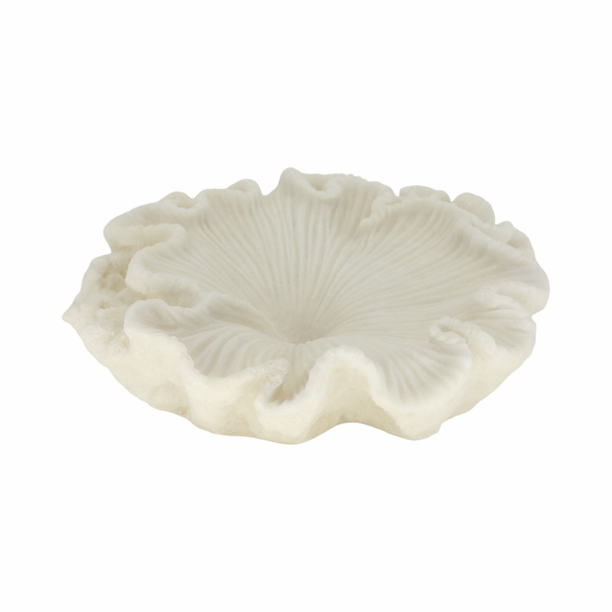 Majorca Quartz Resin Shell Bowl - White
