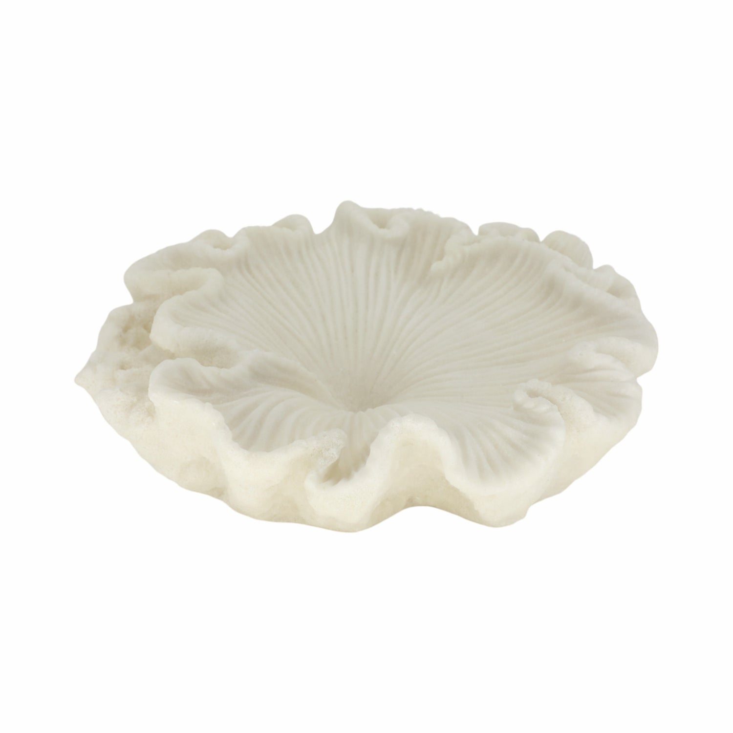 Majorca Quartz Resin Shell Bowl - White