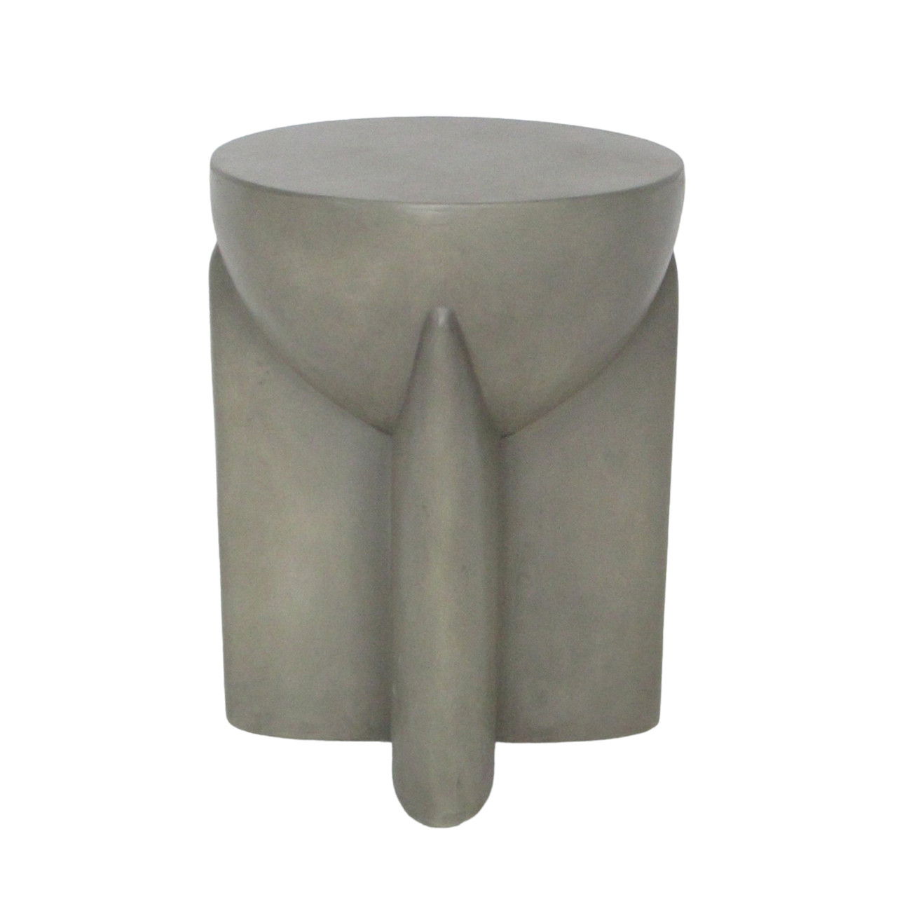 19" Contemporary Accent Table Concrete - Dark Gray