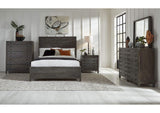 8TR981 Townsend Solid Wood Three Drawer Nightstand In Gunmetal