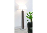 920178 Elena 67-inch Square Tapered Mirrored Floor Lamp Brown