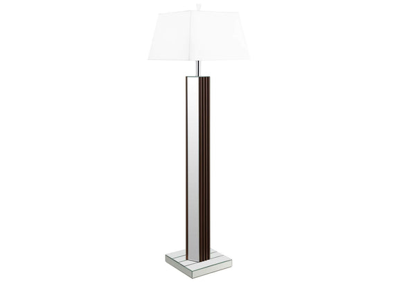 920178 Elena 67-inch Square Tapered Mirrored Floor Lamp Brown