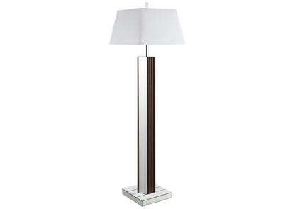 920178 Elena 67-inch Square Tapered Mirrored Floor Lamp Brown