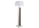 920178 Elena 67-inch Square Tapered Mirrored Floor Lamp Brown