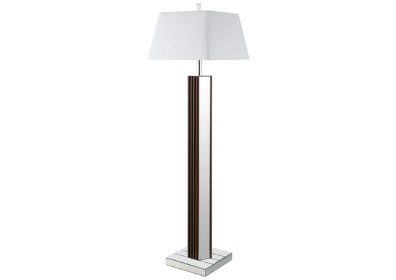 920178 Elena 67-inch Square Tapered Mirrored Floor Lamp Brown