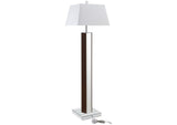 920178 Elena 67-inch Square Tapered Mirrored Floor Lamp Brown