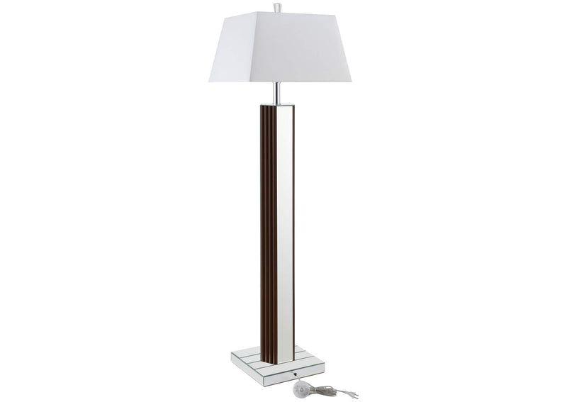 920178 Elena 67-inch Square Tapered Mirrored Floor Lamp Brown